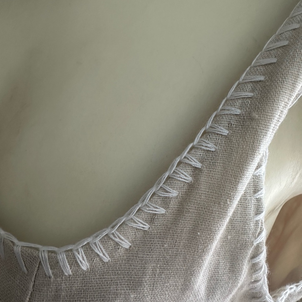 Caroline Constas Cream Midi Dress - Picture 5 of 9